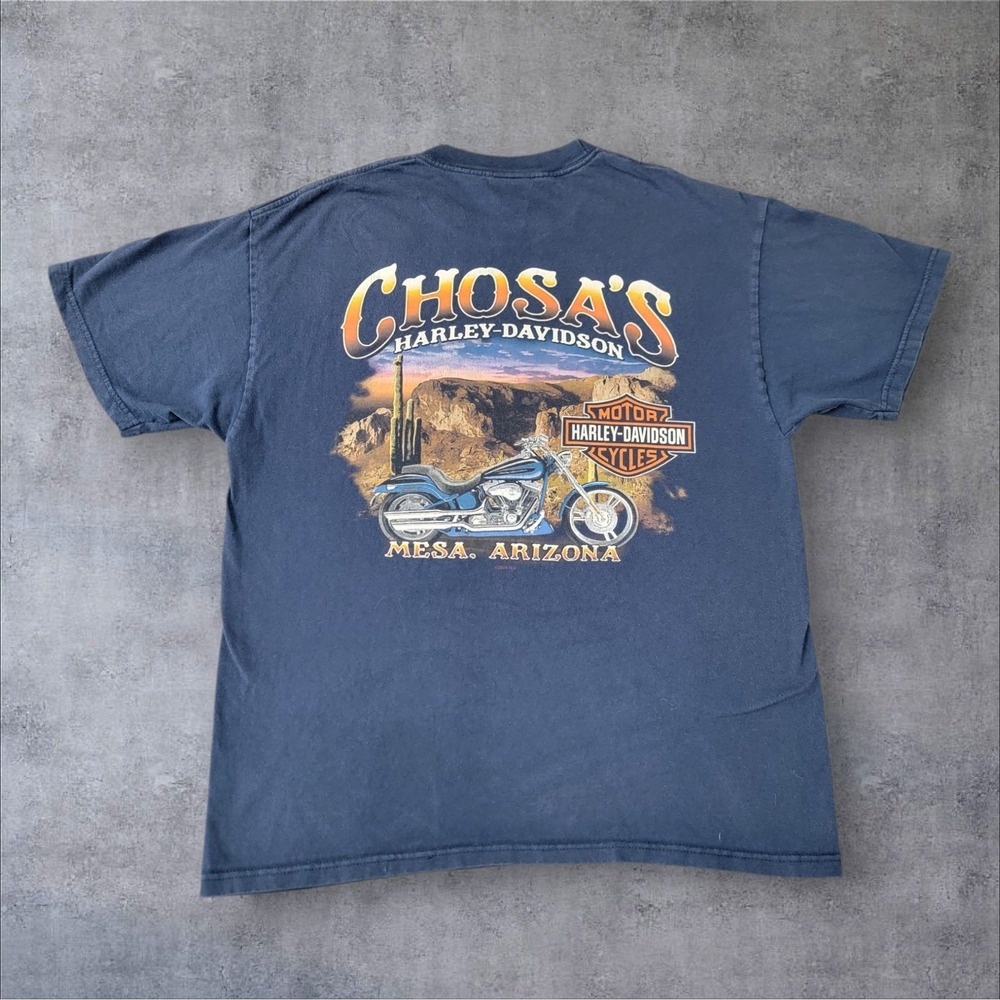 Vintage Y2K Harley‎ Davidson T Shirt Size Large Chosa's Mesa Arizona VTG 2004